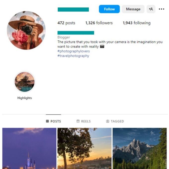 1K Explore Travel Instagram Account for sale