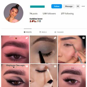 1K Eyelashes Makeup Instagram Account for sale