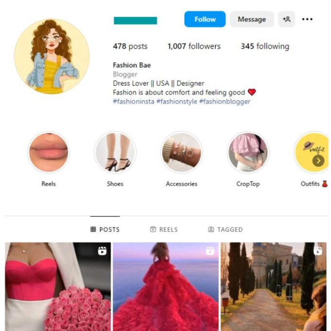 1K Fashion Beauty Instagram Account for sale