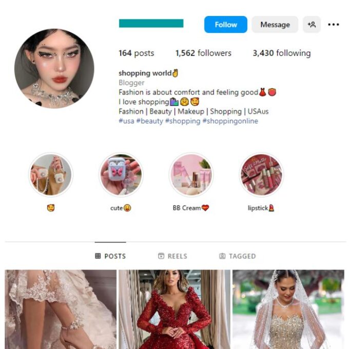 1K Handbags Fashion Instagram Account for sale