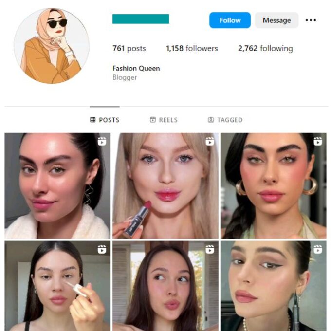 1K Makeup Beauty Instagram Account for sale