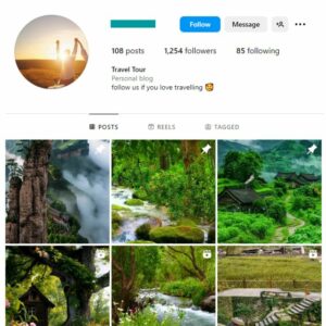 1K Travel Adventure Instagram Account for sale