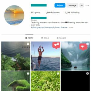 1K Travel Photography Instagram Account for sale