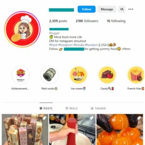 210K Desserts Cakes Instagram Account for sale