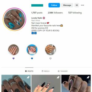 230K Nails Beauty Instagram Account for sale