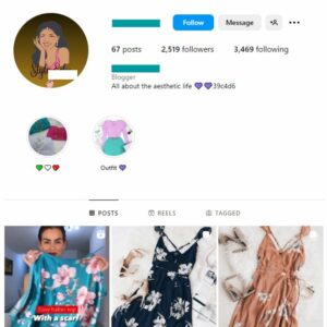 2K Women's Outfits Fashion Instagram Account for sale