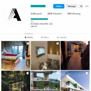 300K Architecture Real Estate Instagram Account for sale