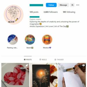 3K Artist Paintings Instagram Account for sale