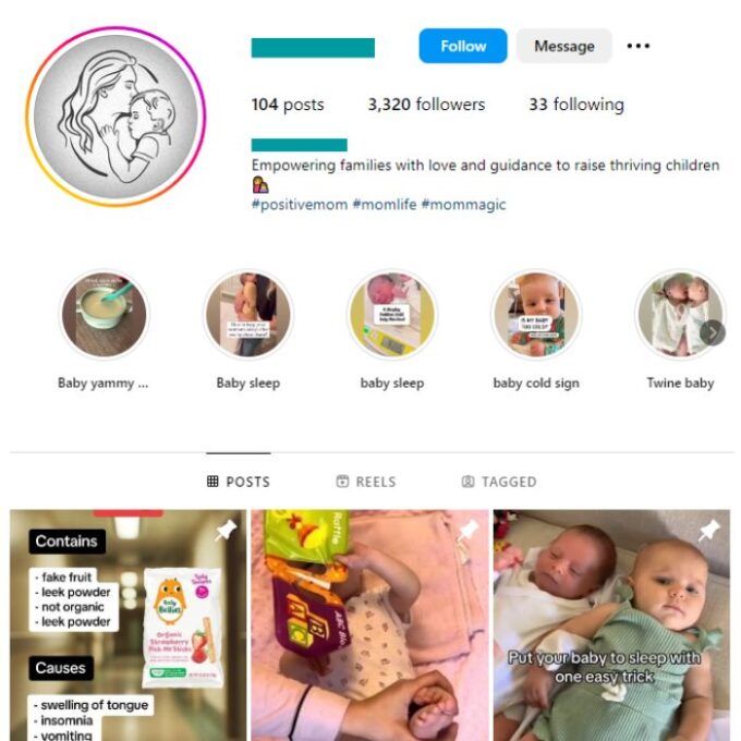 3K Baby Kids Instagram Account for sale