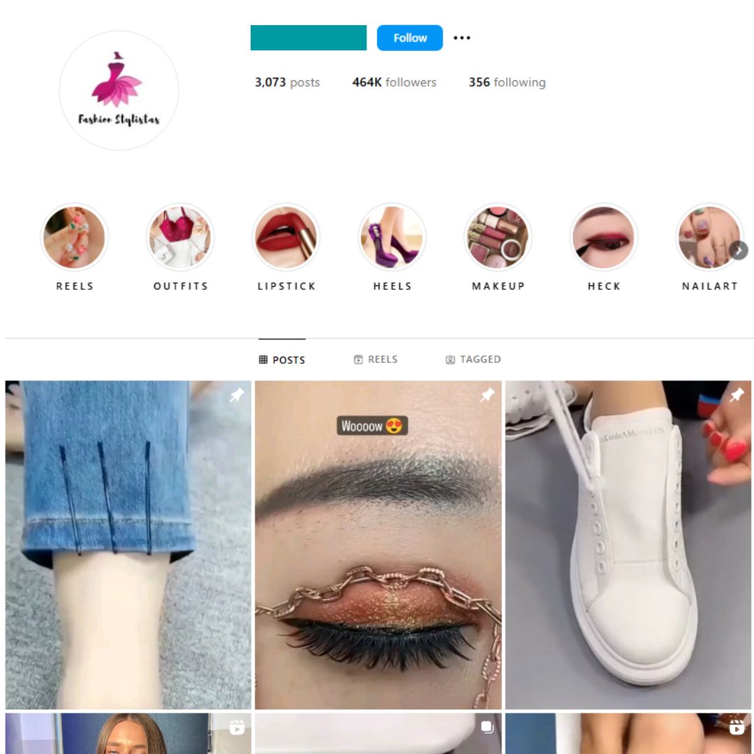 460K Beauty Makeup Instagram Account for Sale