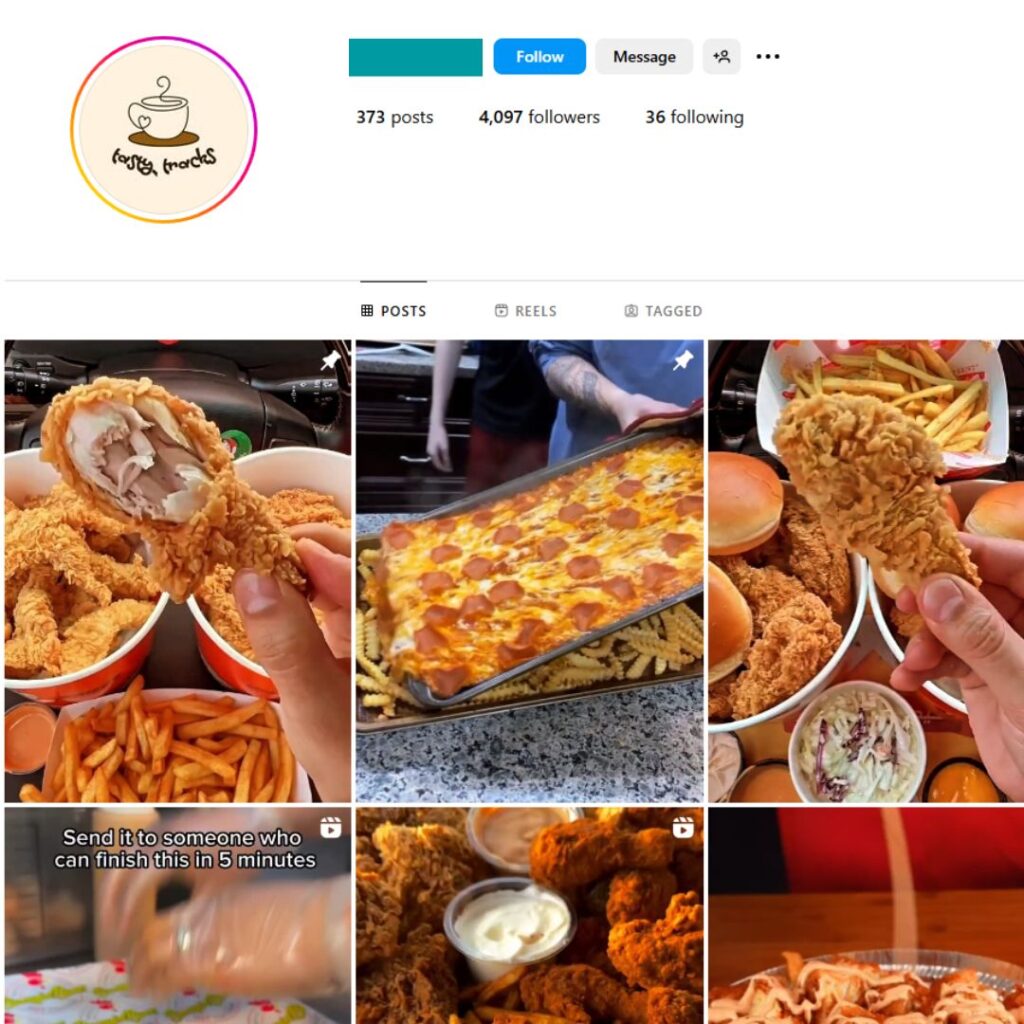 5K Cuisine Food Instagram Account for Sale