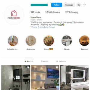 5K Home Decor Interior Instagram Account for sale