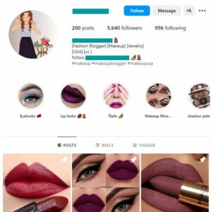5K Makeup Eyelashes Instagram Account for sale