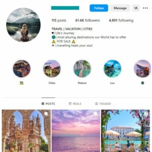 60K Travel Nature Instagram Account for sale