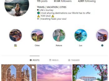 60K Travel Nature Instagram Account for sale