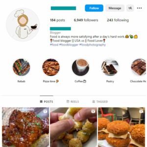 6K Cooking Food Instagram Account for sale