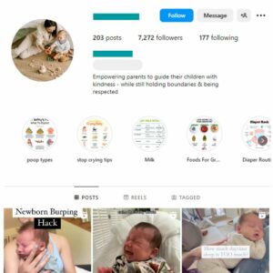 7K Kids Parenting Instagram Account for sale