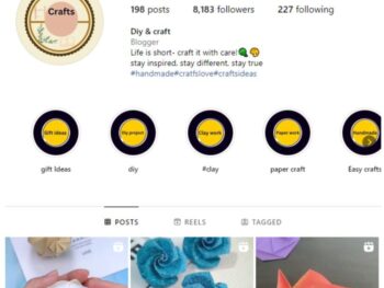 8K DIY Crafts Instagram Account for sale