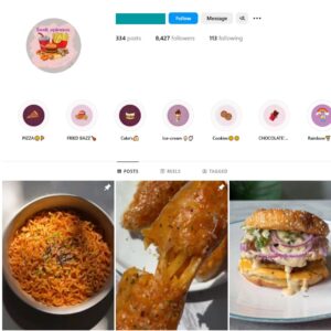 8K Nutrition Food Instagram Account for Sale