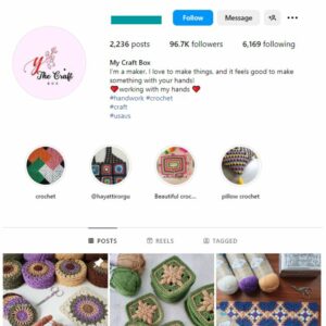 95K DIY Knitting Crochet Instagram Account for sale