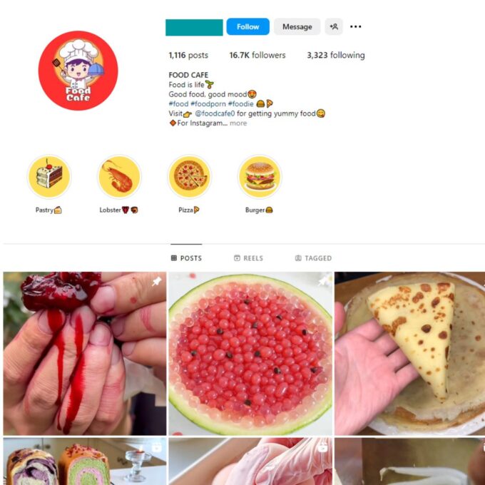 16K Desserts Cakes Instagram Account for Sale