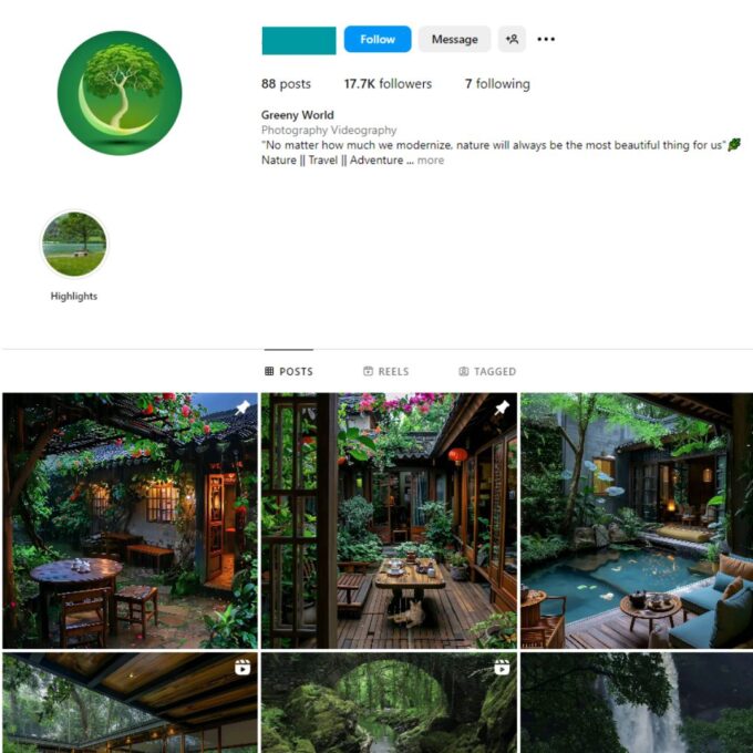 17K Nature Garden Instagram Account for Sale