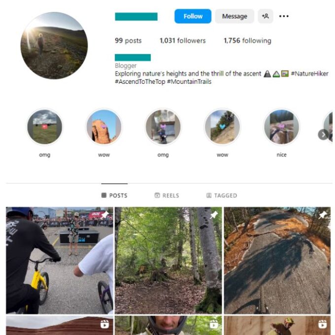 1K Bicycle Hill Racing Instagram Account for sale