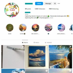 1K Canvas Art Instagram Account for sale