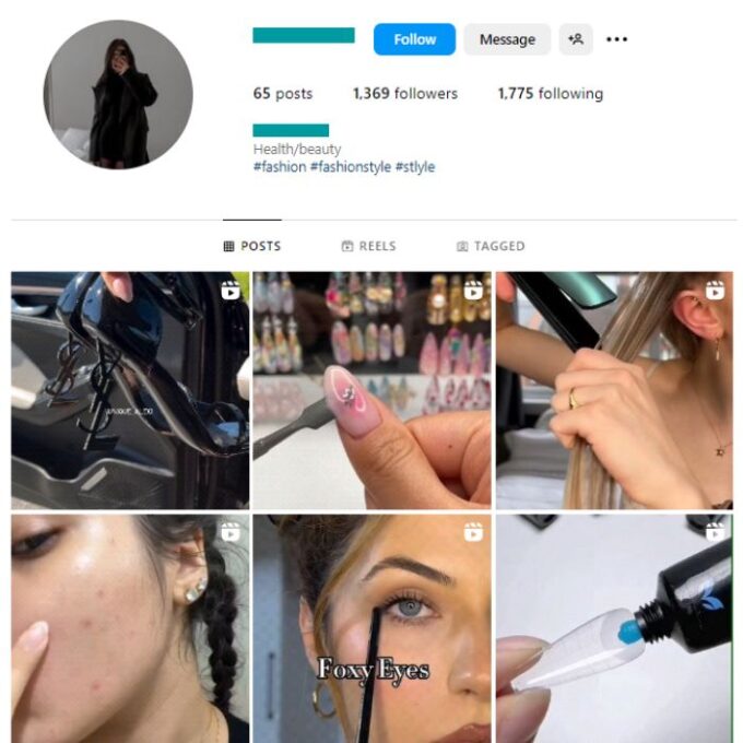 1K Fashion Beauty Instagram Account for sale