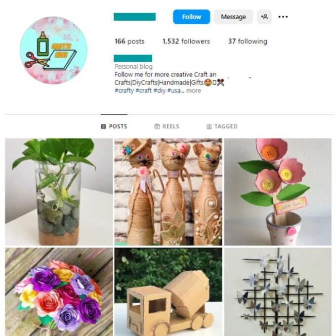 1K Handicraft DIY Instagram Account for sale