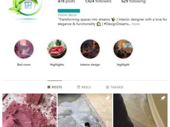 1K Interior Renovation Design Instagram Account for sale
