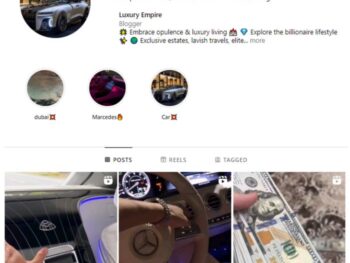 1K Luxury Lifestyle Instagram Account for sale