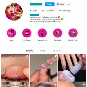 1K Women's Makeup Instagram Account for sale