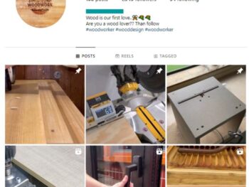 1K Woodworking Carpenter Instagram Account for sale