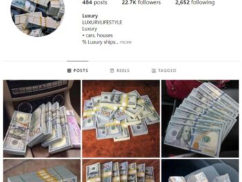22K Millionaire Money Instagram Account for sale