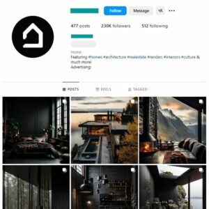 230K Luxury Mansions Instagram Account for sale