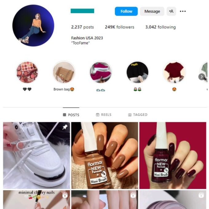 240K Nails Beauty Instagram Account for sale