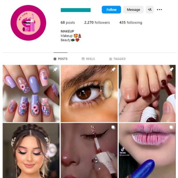 2K Makeup Beauty Instagram Account for sale