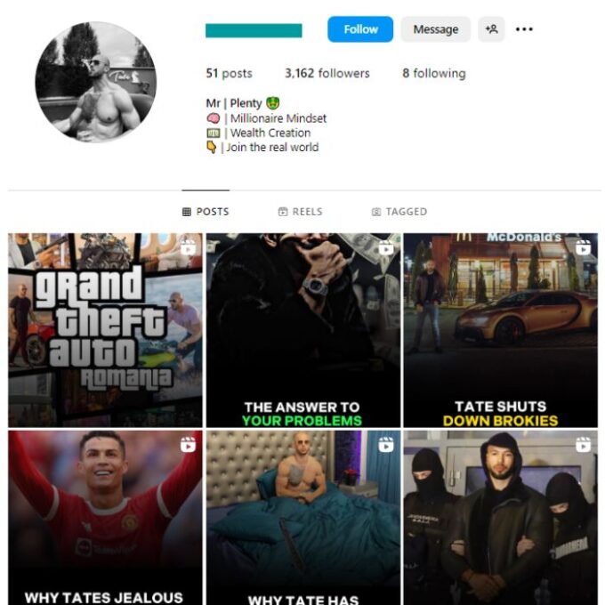 3K Wealth Motivation Instagram Account for sale