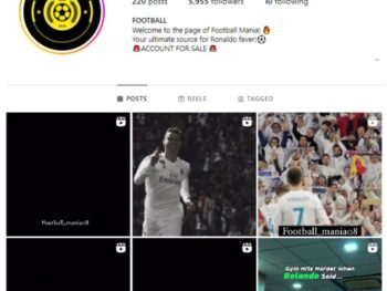 5K Cristiano Ronaldo Football Instagram Account for sale