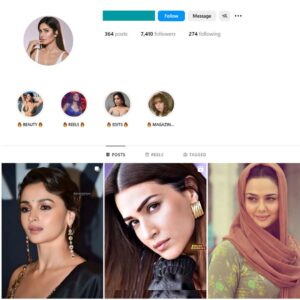 7K Bollywood Actress Instagram Account for Sale