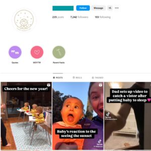 7K Mother Childcare Instagram Account for Sale