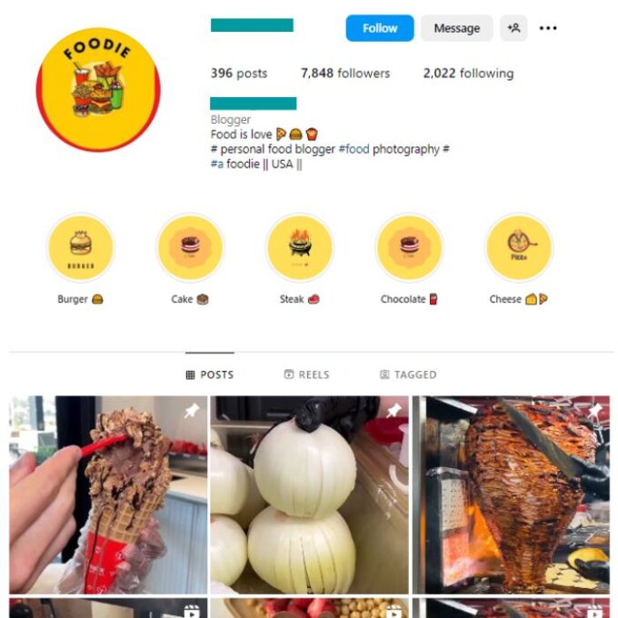 7K Sweets Desserts Instagram Account for sale