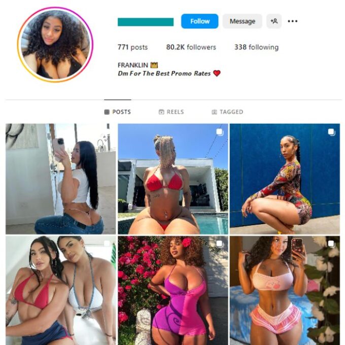 80K Models Babes Instagram Account for sale