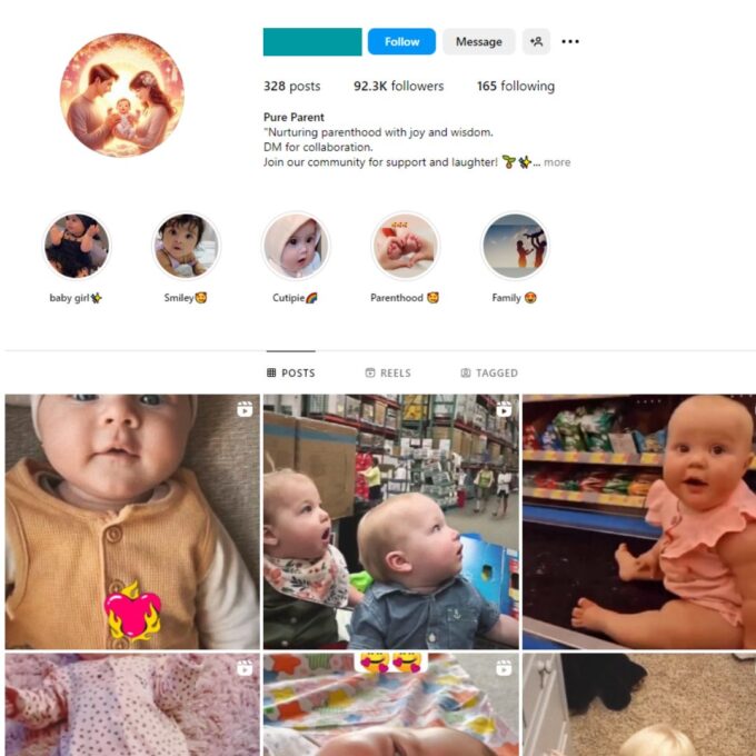 110K Kids Babies Instagram Account