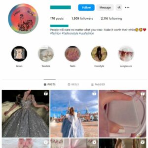 1K Girl's Dresses Fashion Instagram Account for sale