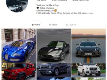 1K Luxury Cars Instagram Account for sale