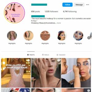 1K Makeup Beauty Instagram Account for sale