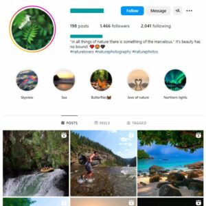 1K Travel Nature Instagram Account for sale