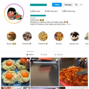 20K Food Cooking Instagram Account for sale